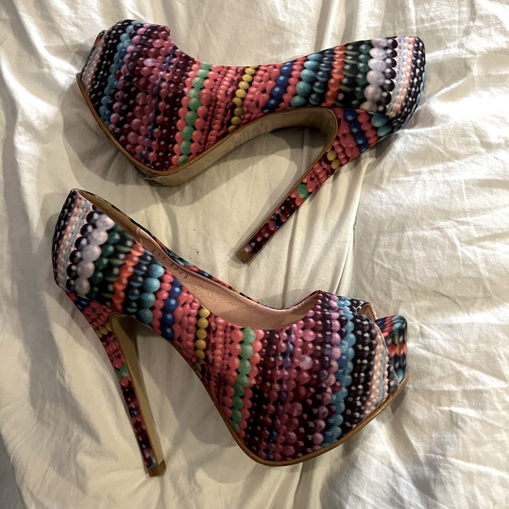 6.5 Andrea multicolored jelly bean 6” stiletto pump